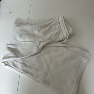 Zara Cream Ribbed Sweatpants